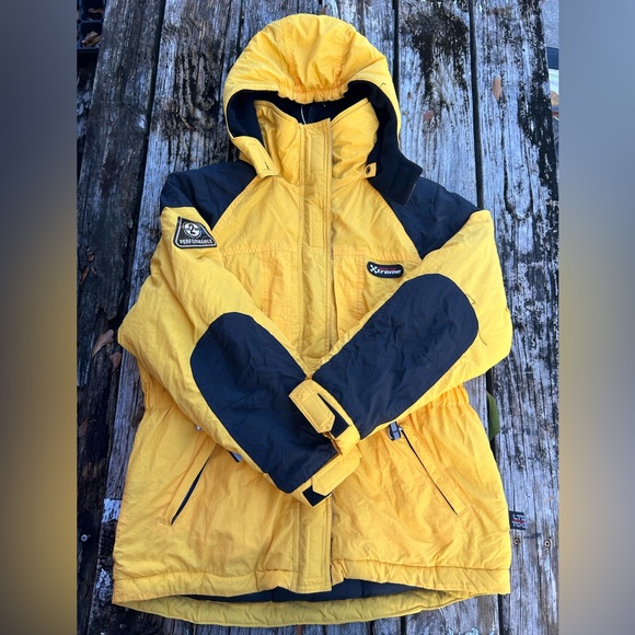 NWT Limited Too Xtreme Performance Women’s Yellow Full Zip XL Hooded Ski Parka - Picture 3 of 8